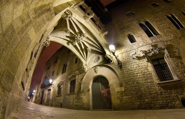 Região do Bairro Gótico em Barcelona Região do Bairro Gótico em Barcelona