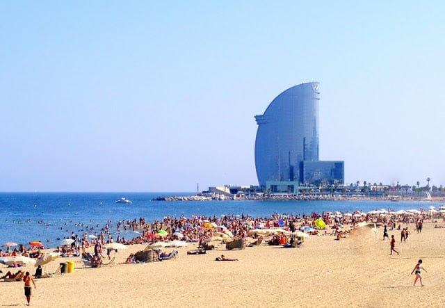 Calçadão da Praia de Barceloneta Calçadão da Praia de Barceloneta